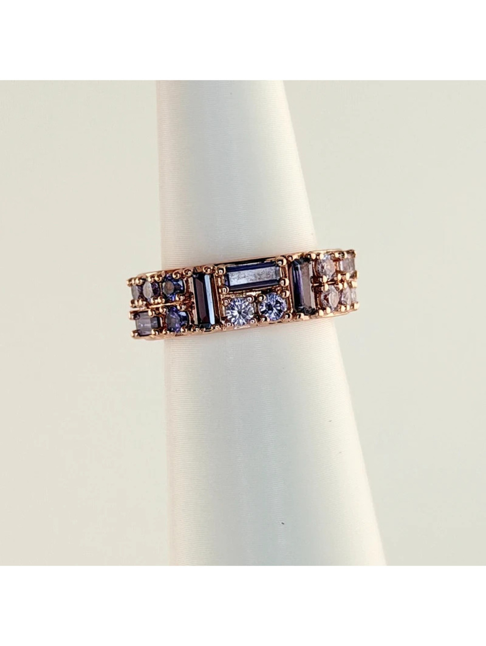 Bomb Party Sz 6 "Dazzled By Deco" Amethyst CZ Rose Gold RBP7784